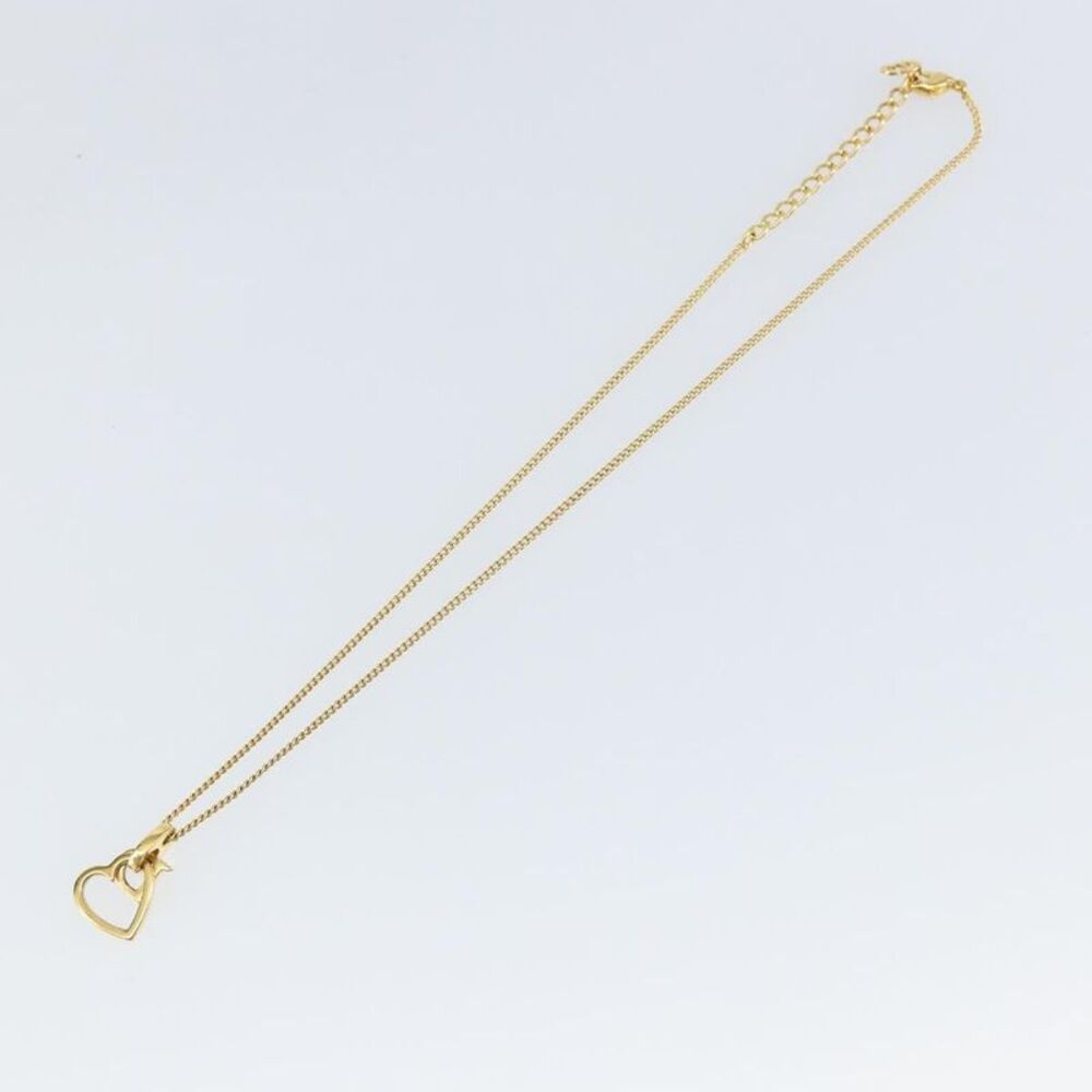 Christian Dior Cd Heart Metal Gold Metal Necklace Jewelry